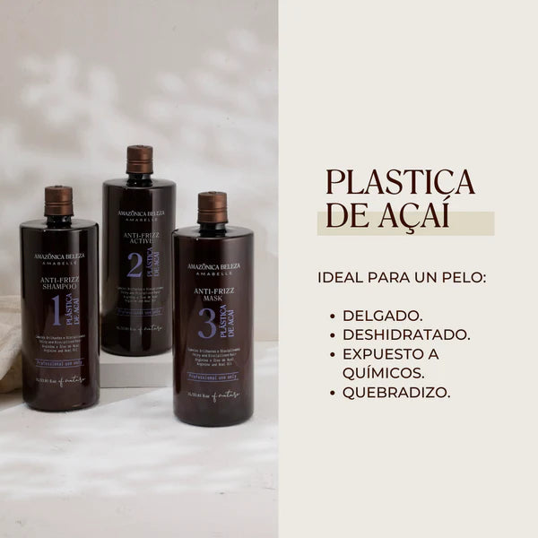 Kit Alisado o Keratina de Acai, Para Pelo Bien Tratado