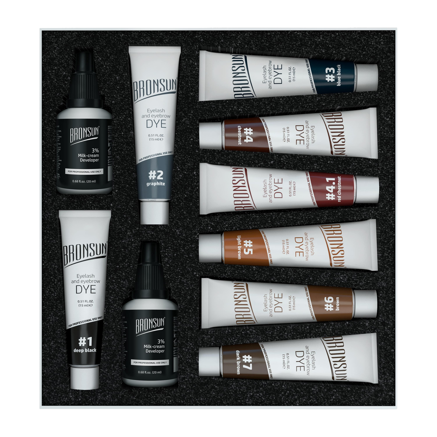 Kit de Tinte en Gel BRONSUN® para Cejas y Pestañas