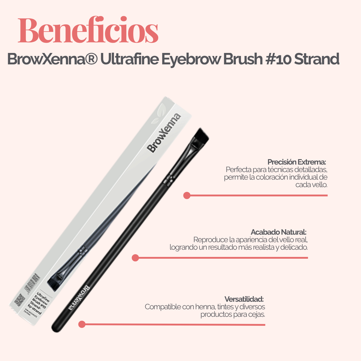 Ultrafine Eyebrow Brush #10 BrowXenna®
cerdas ultra finas y mango ergonómico diseñados para aplicación precisa de henna y maquillaje en cejas para técnicos de belleza exigentes.