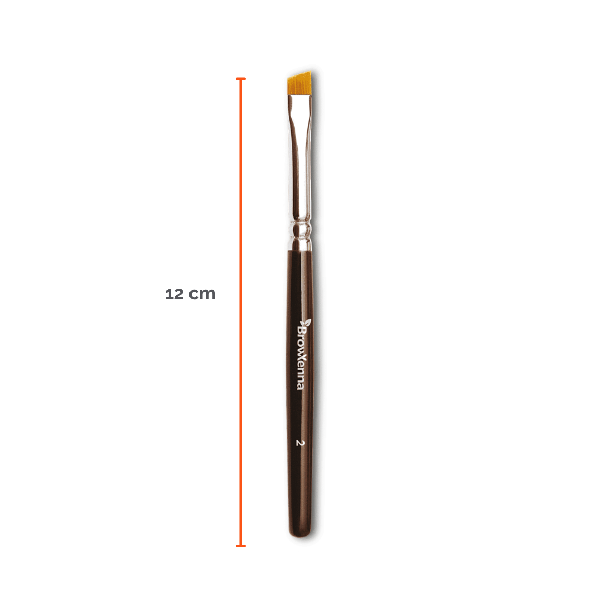 Brush superfine #2, BrowXenna® cerdas ultra finas y mango ergonómico diseñados para aplicación precisa de henna y maquillaje en cejas para técnicos de belleza exigentes.