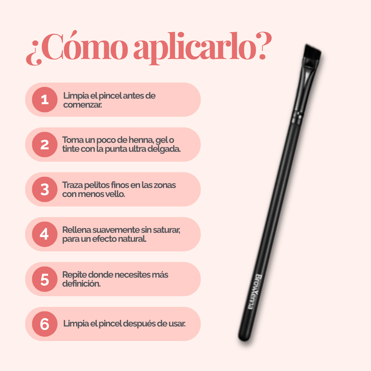 Ultrafine Eyebrow Brush #10 BrowXenna®
cerdas ultra finas y mango ergonómico diseñados para aplicación precisa de henna y maquillaje en cejas para técnicos de belleza exigentes.