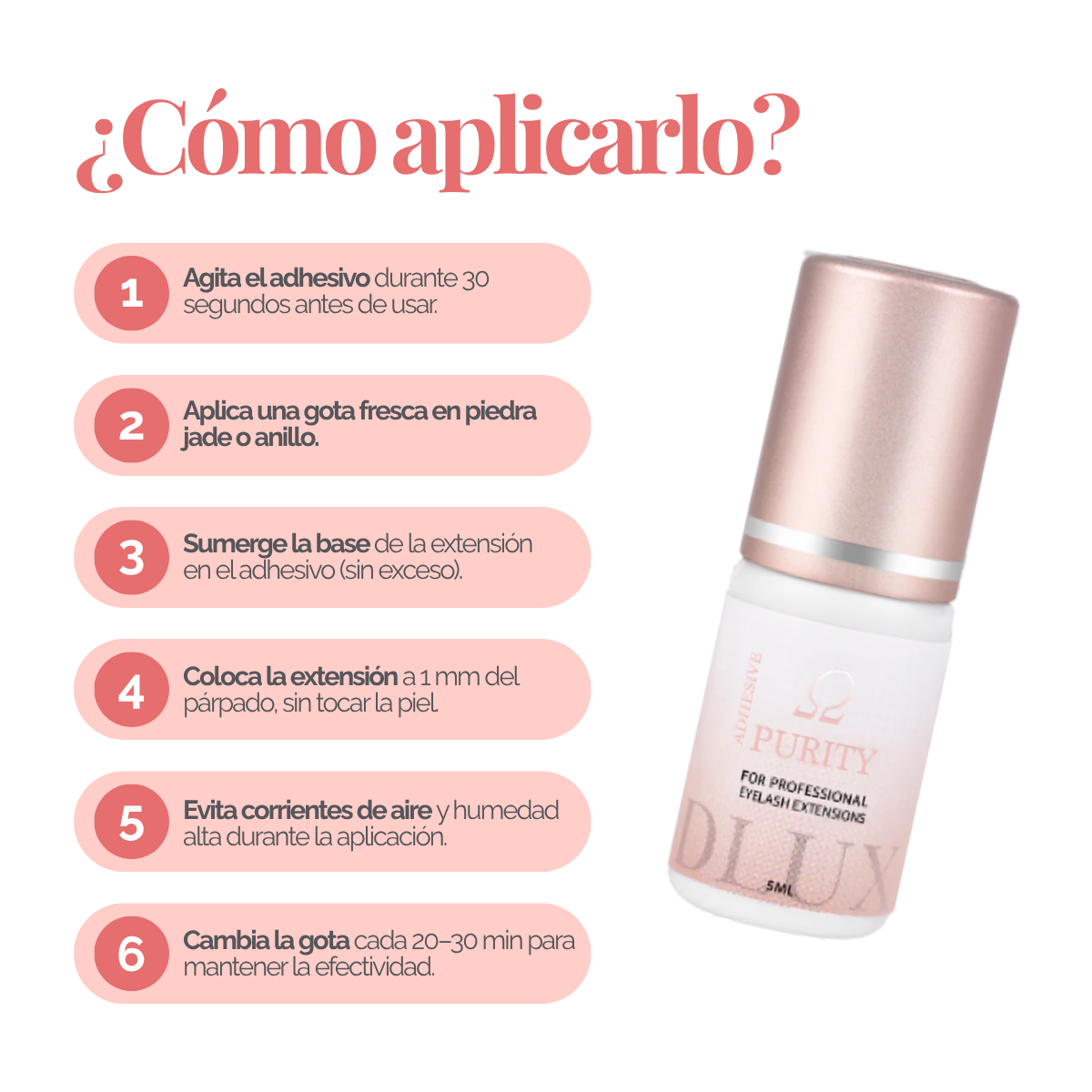 Adhesivo Purity Omega DLUX profesional secado 1‑2 s retención hasta 8 semanas baja emisión