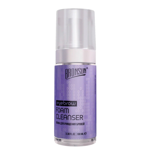 Bronsun Eyebrow Foam Cleanser, espuma limpiadora profesional para cejas, ideal para eliminar impurezas y preparar la piel antes de aplicar tinte o laminado. Fórmula suave con proteínas de seda y leche para hidratar y proteger los vellos. Perfecto para uso en salones y en casa. Compra ahora y mejora tus resultados en el diseño de cejas.