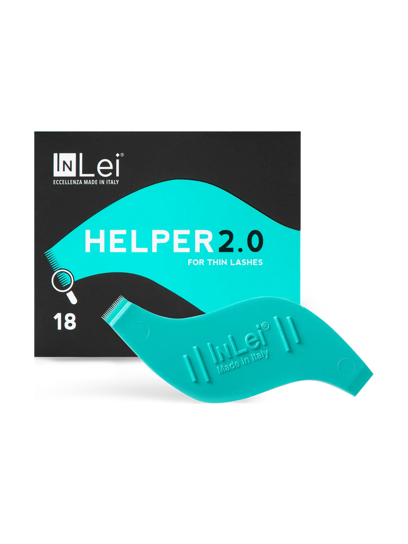El InLei® Helper 2.0 es el peine profesional diseñado para separar y alinear pestañas con precisión durante tratamientos de laminado y lifting, garantizando resultados perfectos en salones de lujo.