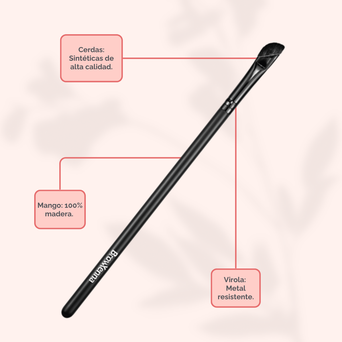 Eyebrow brush #9 "Saber" BrowXenna®
cerdas ultra finas y mango ergonómico diseñados para aplicación precisa de henna y maquillaje en cejas para técnicos de belleza exigentes.