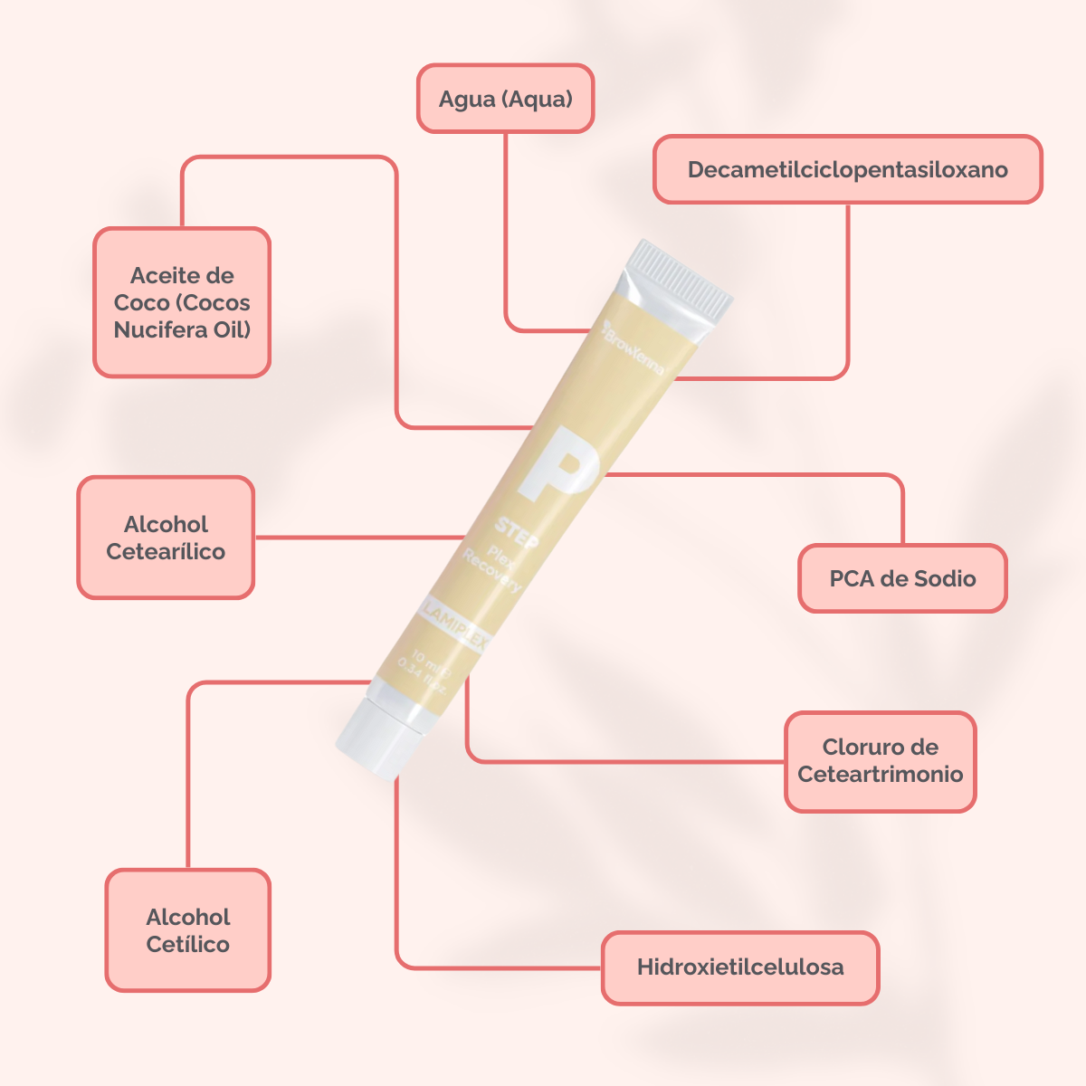 BrowXenna Plex Bond Recovery – suero regenerador profesional que restaura enlaces capilares y protege el vello durante y después de tratamientos químicos para cejas y pestañas.