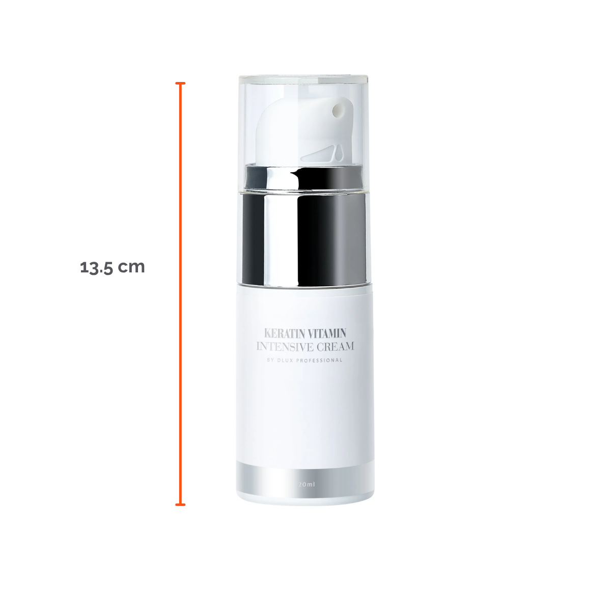 Keratin Vitamin Intensive Cream de DLUX, diseño elegante, textura cremosa ligera, ideal para cuidado post‑lifting de pestañas y cejas