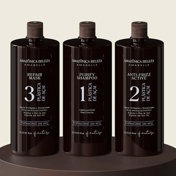 Kit Alisado o Keratina de Acai, Para Pelo Bien Tratado