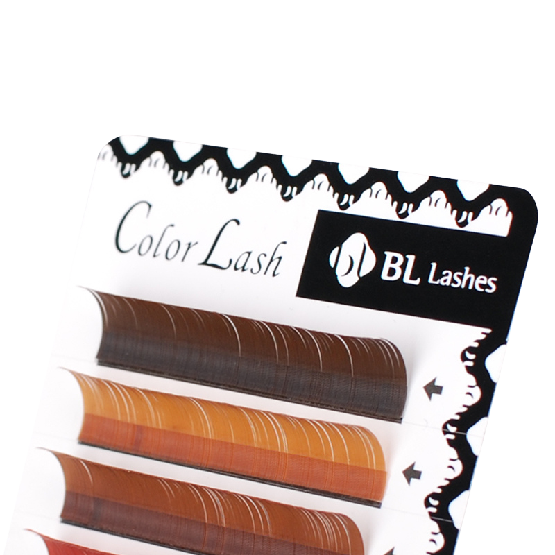 Extensiones de Pestañas Color Mezcla de Marrones (4 Líneas)