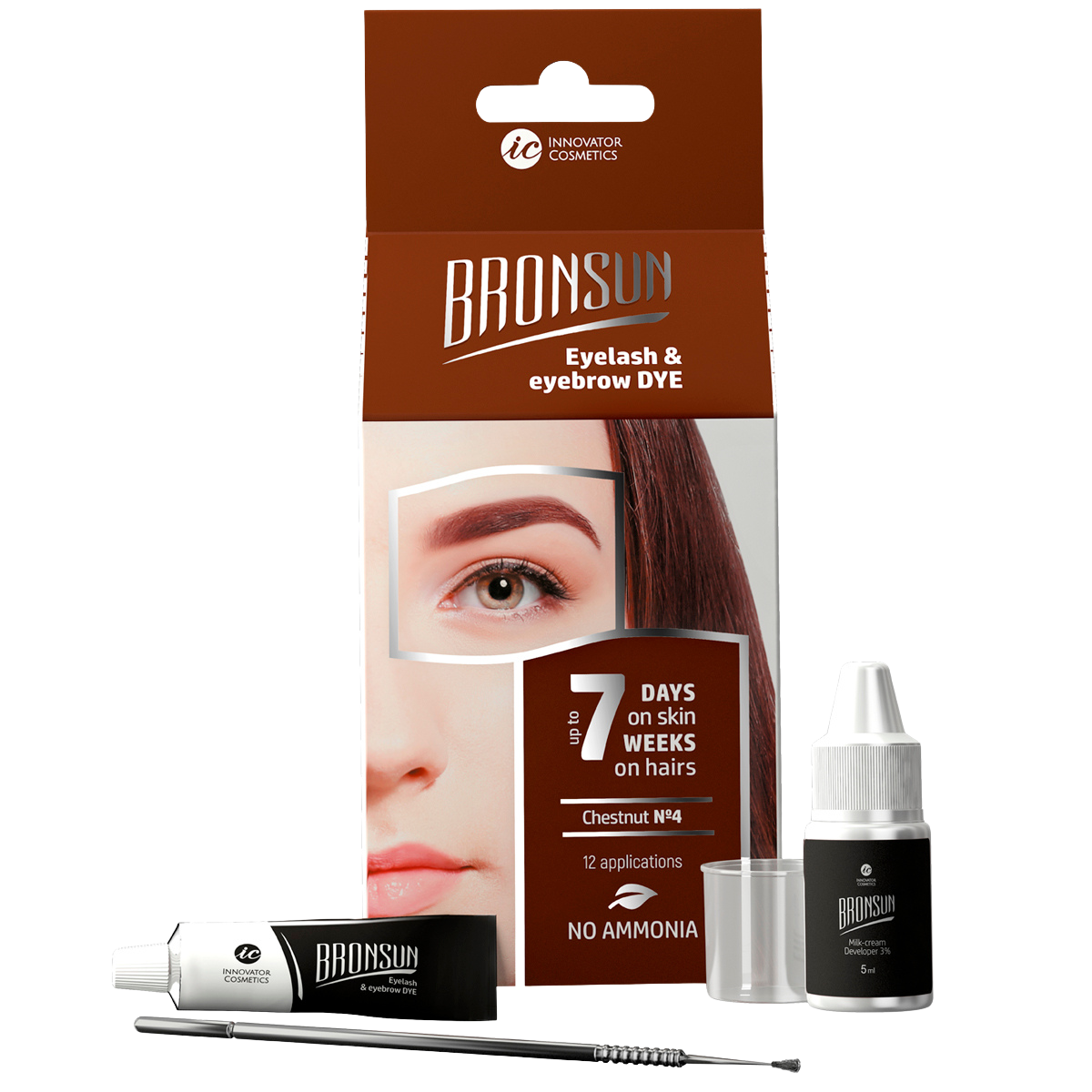 Tinte En Gel Para Ceja y Pestañas Bronsun, Home Kit