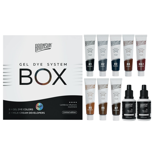 Kit de Tinte en Gel BRONSUN® para Cejas y Pestañas