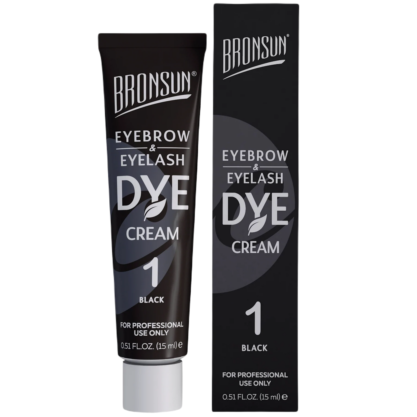 Cejas y pestañas teñidas con el color intenso de la crema tintura BRONSUN - hasta 7 semanas de duración