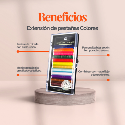 Extensión de Pestaña Colores Curva C