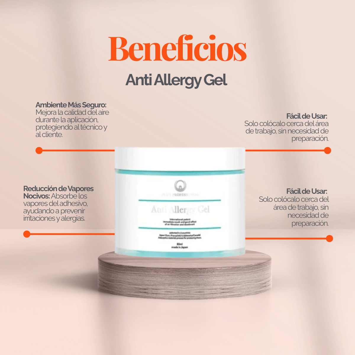 DLUX Anti Allergy Gel neutralizador vapores estudios de pestañas