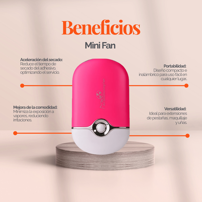 Mini Fan Dlux Professional ventilador USB portátil para curado adhesivo de extensiones de pestañas