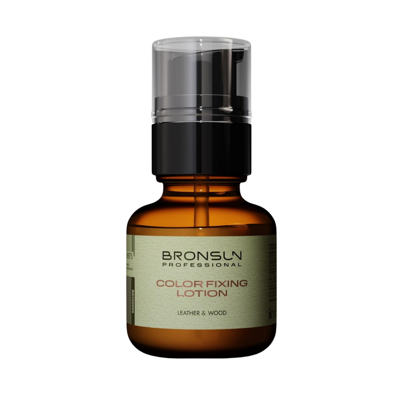 BRONSUN Eyebrow Color Fixing Lotion 50 ml, loción fijadora profesional para cejas diseñada para utilizarse después de la coloración con tinte o henna. Su fórmula ayuda a mantener una apariencia uniforme del color mientras acondiciona e hidrata el vello de las cejas, siendo ideal para estudios de belleza y Brow Artists.