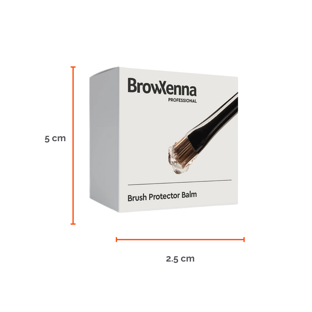 Envase de piel BrowXenna Brush Protector Balm de 17 g, bálsamo sólido profesional para proteger, suavizar y preservar la forma de pinceles después del lavado.