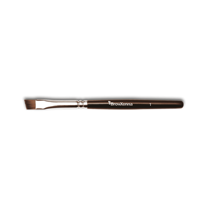 Brush superfine #1, BrowXenna® cerdas ultra finas y mango ergonómico diseñados para aplicación precisa de henna y maquillaje en cejas para técnicos de belleza exigentes.