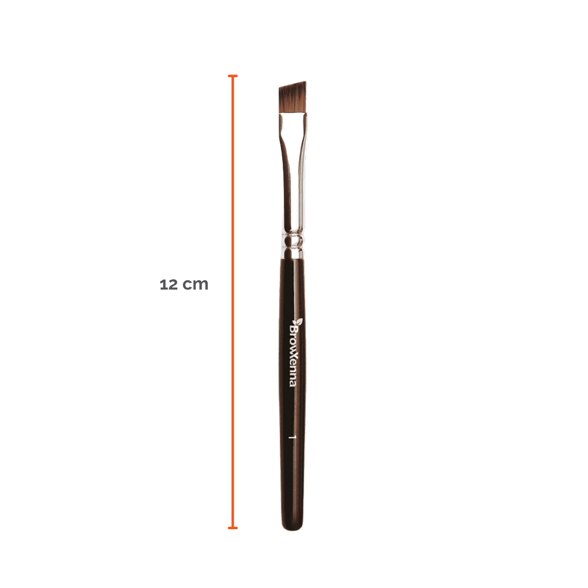 Brush superfine #1, BrowXenna® cerdas ultra finas y mango ergonómico diseñados para aplicación precisa de henna y maquillaje en cejas para técnicos de belleza exigentes.