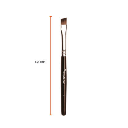 Brush superfine #1, BrowXenna® cerdas ultra finas y mango ergonómico diseñados para aplicación precisa de henna y maquillaje en cejas para técnicos de belleza exigentes.