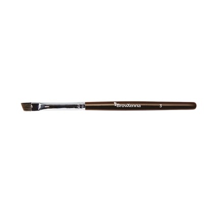 Brush superfine #3, BrowXenna® cerdas ultra finas y mango ergonómico diseñados para aplicación precisa de henna y maquillaje en cejas para técnicos de belleza exigentes.