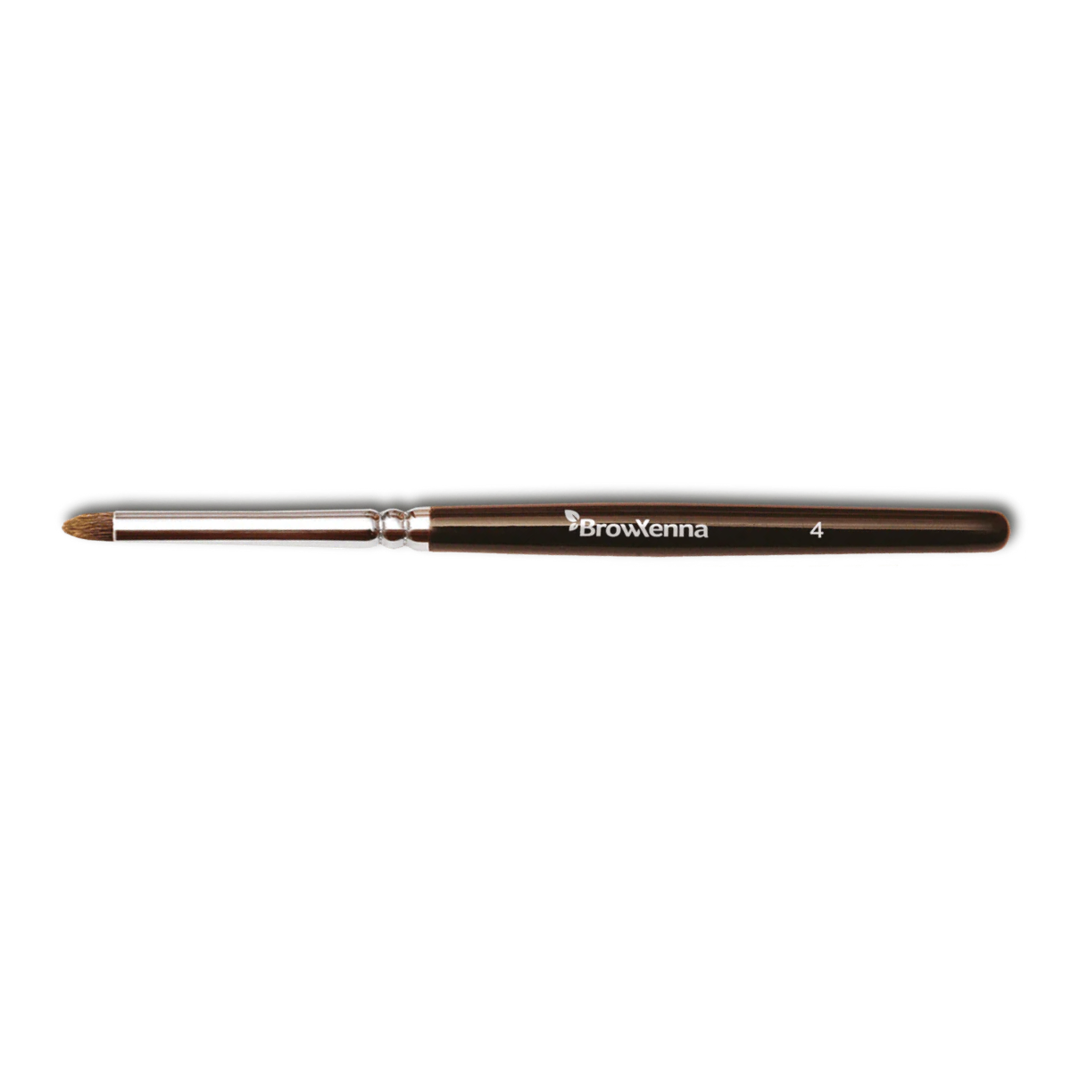 Brush superfine #4, BrowXenna® cerdas ultra finas y mango ergonómico diseñados para aplicación precisa de henna y maquillaje en cejas para técnicos de belleza exigentes.