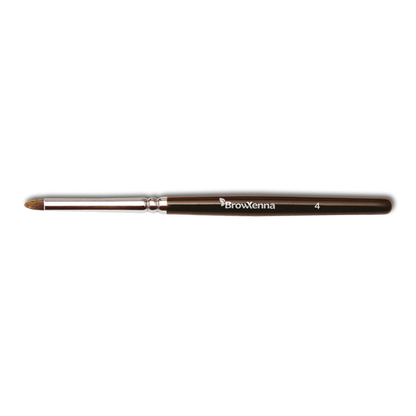 Brush superfine #4, BrowXenna® cerdas ultra finas y mango ergonómico diseñados para aplicación precisa de henna y maquillaje en cejas para técnicos de belleza exigentes.