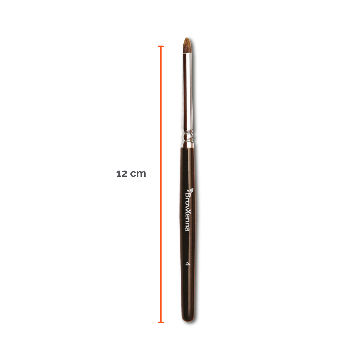 Brush superfine #4, BrowXenna® cerdas ultra finas y mango ergonómico diseñados para aplicación precisa de henna y maquillaje en cejas para técnicos de belleza exigentes.