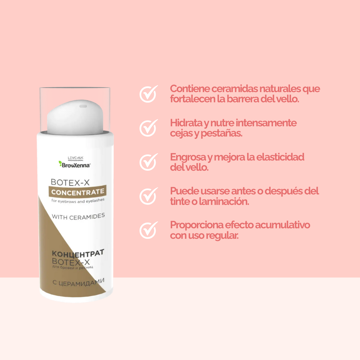 BOTEX‑X BrowXenna® 10 ml, concentrado reparador profesional para cejas y pestañas con ceramidas, ácido hialurónico y aloe vera, fortalecimiento y restauración capilar de alta gama.