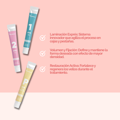 LAMIPLEX BrowXenna® laminación express profesional para cejas y pestañas que define forma, aporta volumen y restaura en un solo tratamiento.