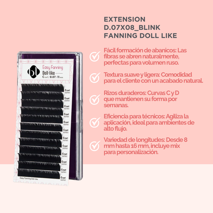 Extensiones de Pestañas Profesionales de Auto-Floración (Dolly Like)  BL Lashes®