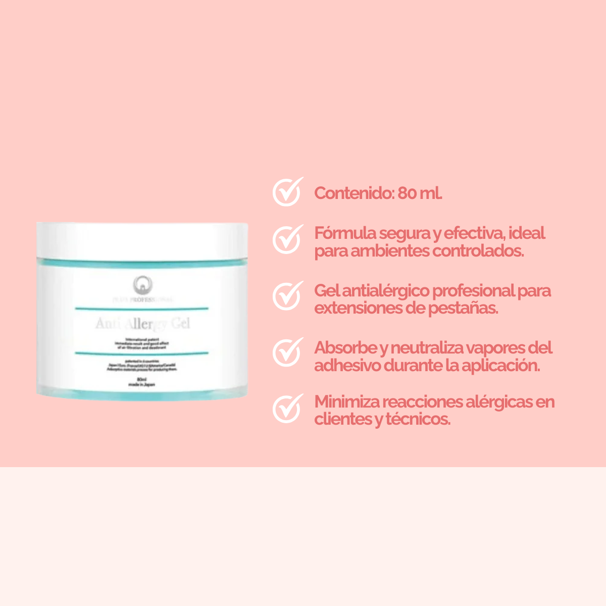 DLUX Anti Allergy Gel neutralizador vapores estudios de pestañas