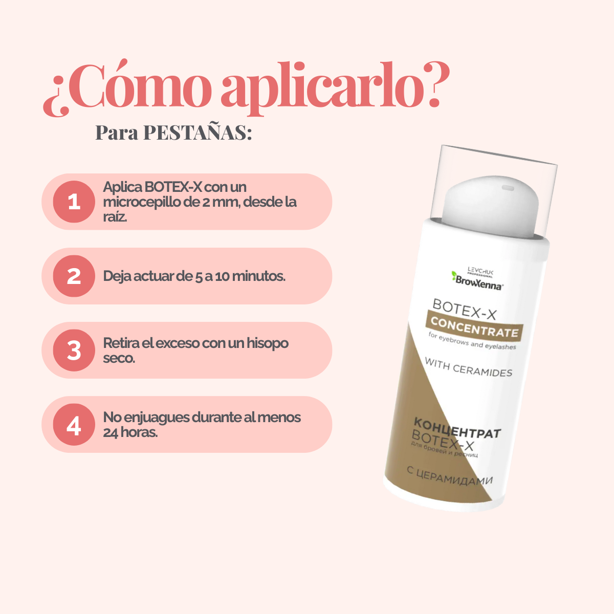 BOTEX‑X BrowXenna® 10 ml, concentrado reparador profesional para cejas y pestañas con ceramidas, ácido hialurónico y aloe vera, fortalecimiento y restauración capilar de alta gama.
