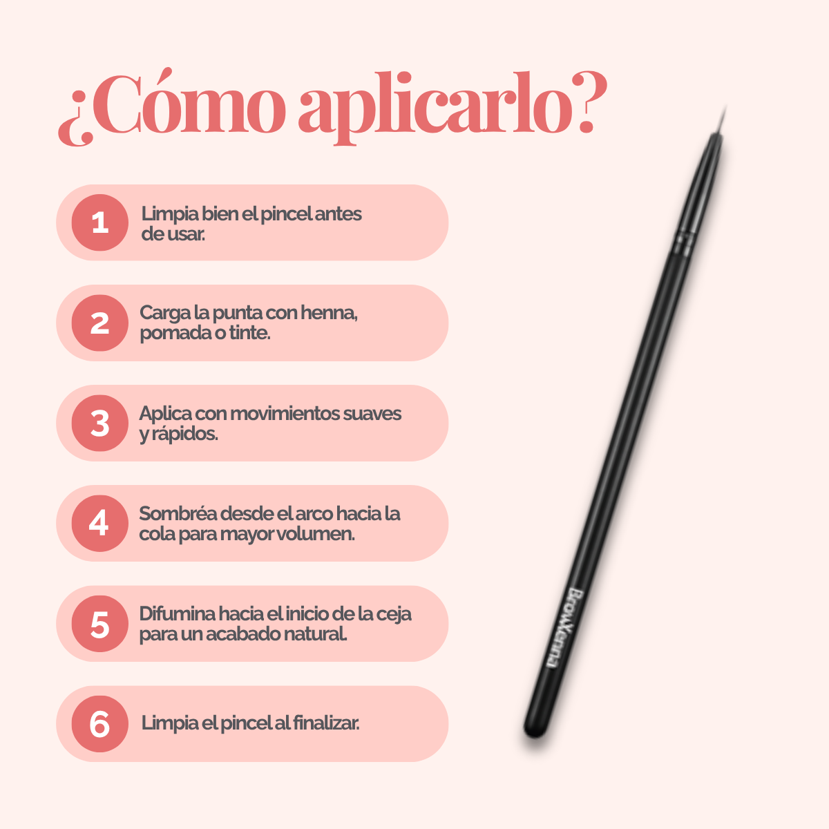Eyebrow Brush #11 Stroke BrowXenna® 
cerdas ultra finas y mango ergonómico diseñados para aplicación precisa de henna y maquillaje en cejas para técnicos de belleza exigentes.