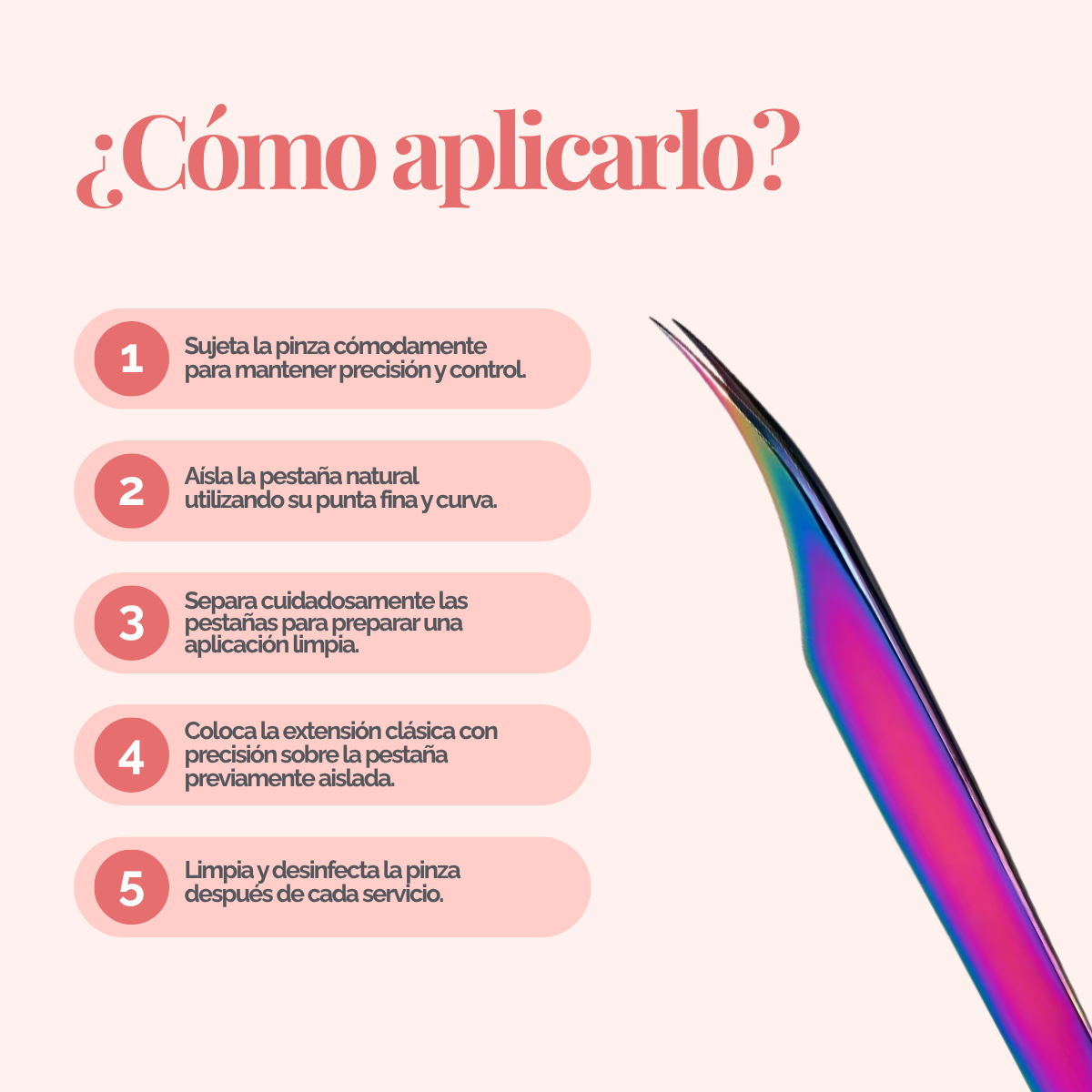 Pinzas Rainbow - MCS-12 Tipo I | BL Lashes