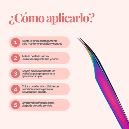 Pinzas Rainbow - MCS-12 Tipo I | BL Lashes