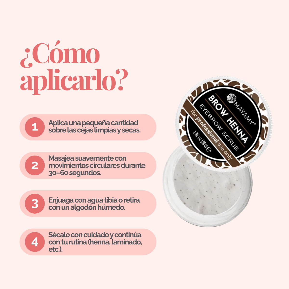 Eyebrow Scrub Exfoliante para Cejas - Limpieza y Preparación para el sombreado