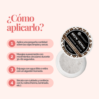 Eyebrow Scrub Exfoliante para Cejas - Limpieza y Preparación para el sombreado