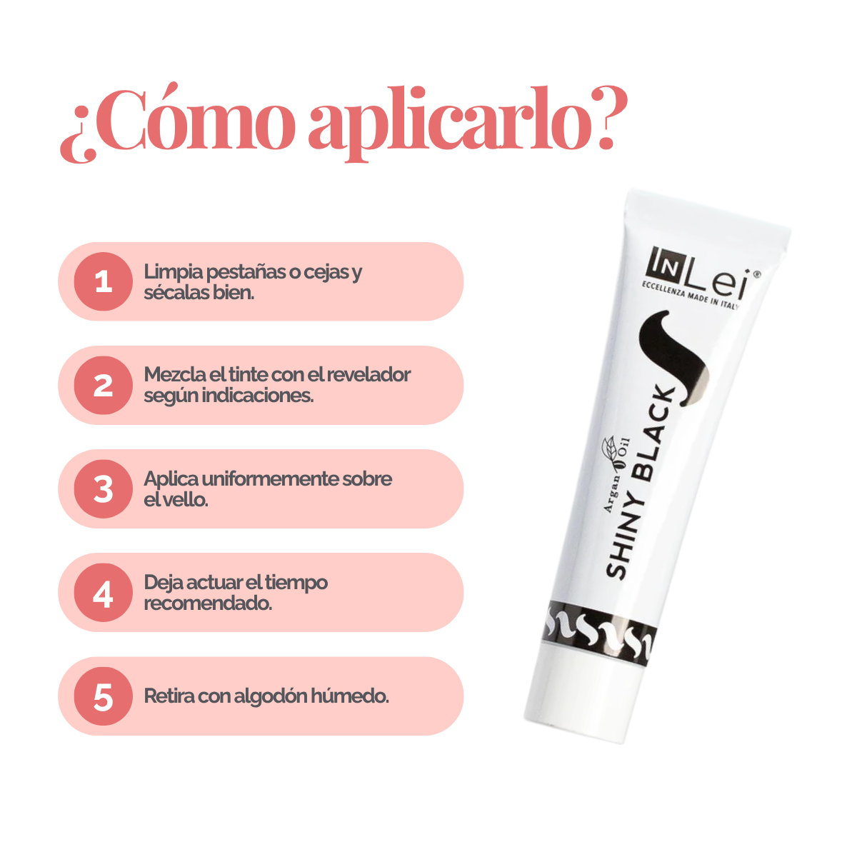 InLei® Tinte para Pestañas y Cejas con Aceite de Argán