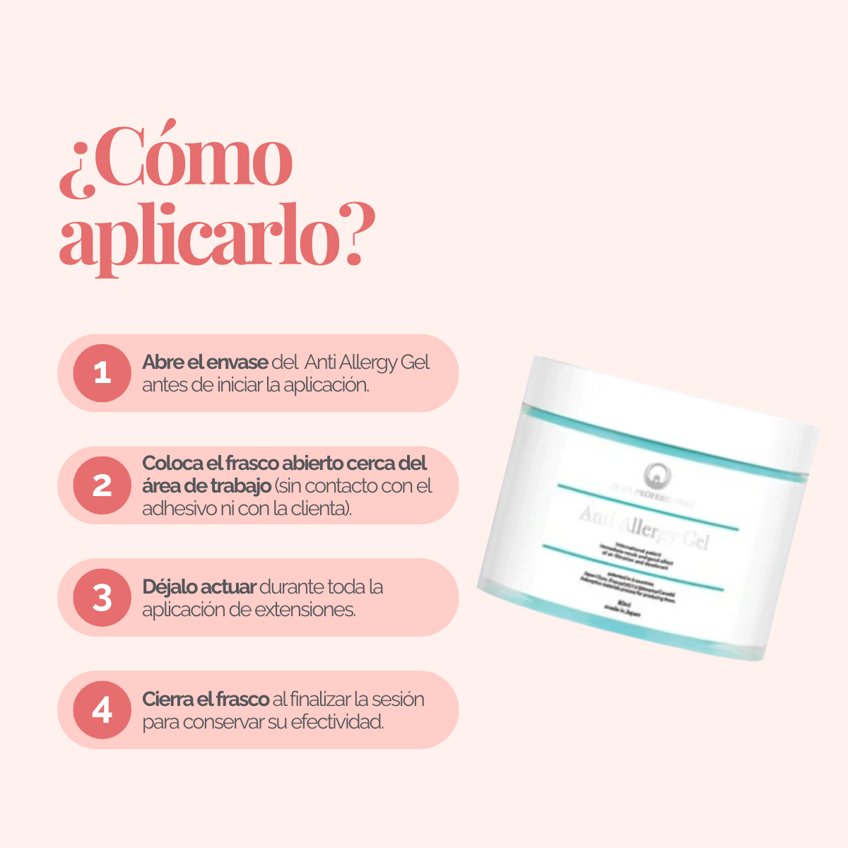 DLUX Anti Allergy Gel neutralizador vapores estudios de pestañas