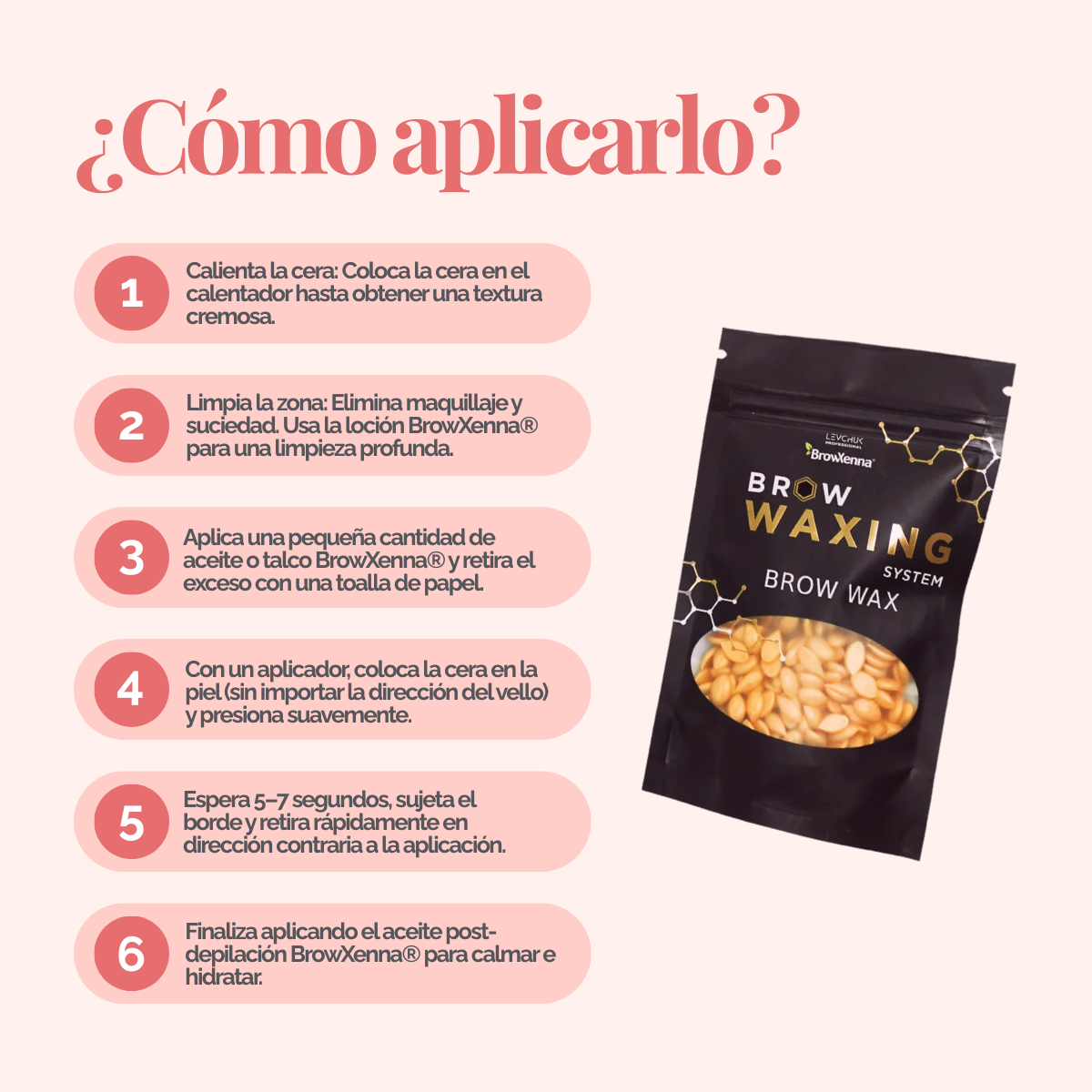 Cera para depilar de Browxenna®