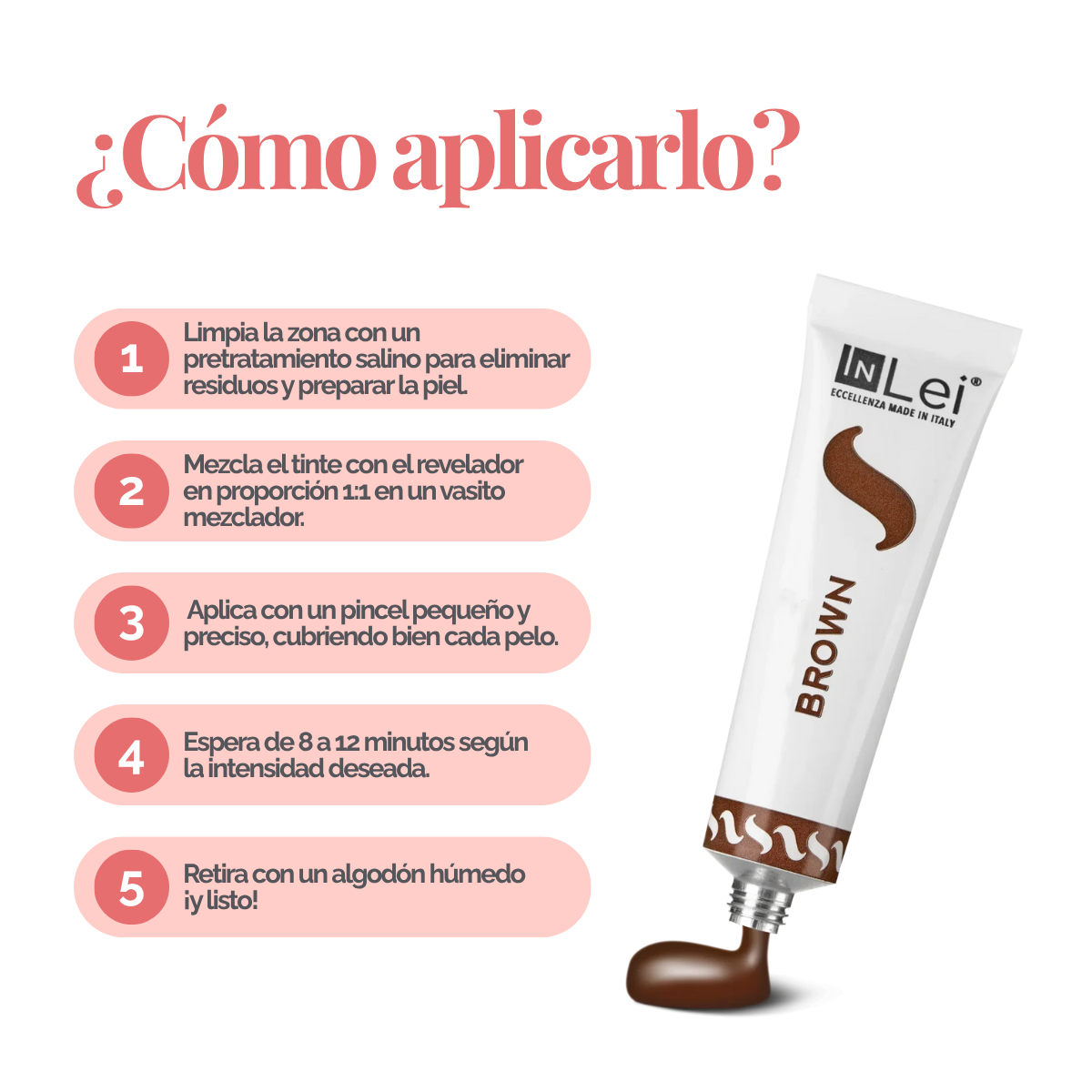 InLei® Tinte para Pestañas y Cejas con Aceite de Argán