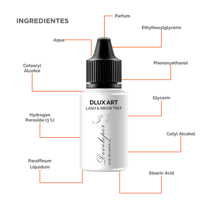 DLUX Art Lash & Tinte Developer 3%, Activador de tinte para cejas y pestañas