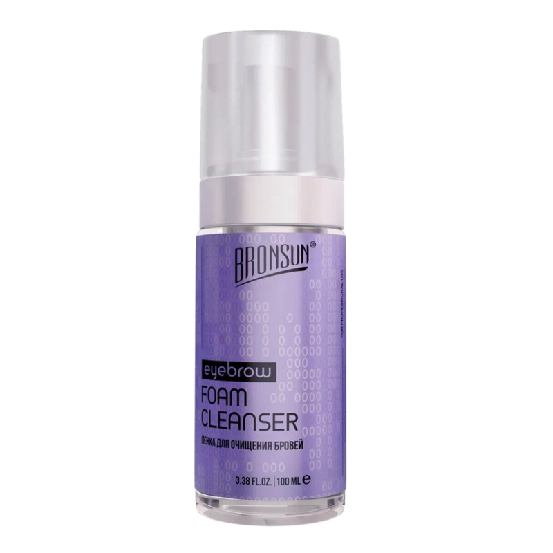 Bronsun Eyebrow Foam Cleanser, espuma limpiadora profesional para cejas, ideal para eliminar impurezas y preparar la piel antes de aplicar tinte o laminado. Fórmula suave con proteínas de seda y leche para hidratar y proteger los vellos. Perfecto para uso en salones y en casa. Compra ahora y mejora tus resultados en el diseño de cejas.