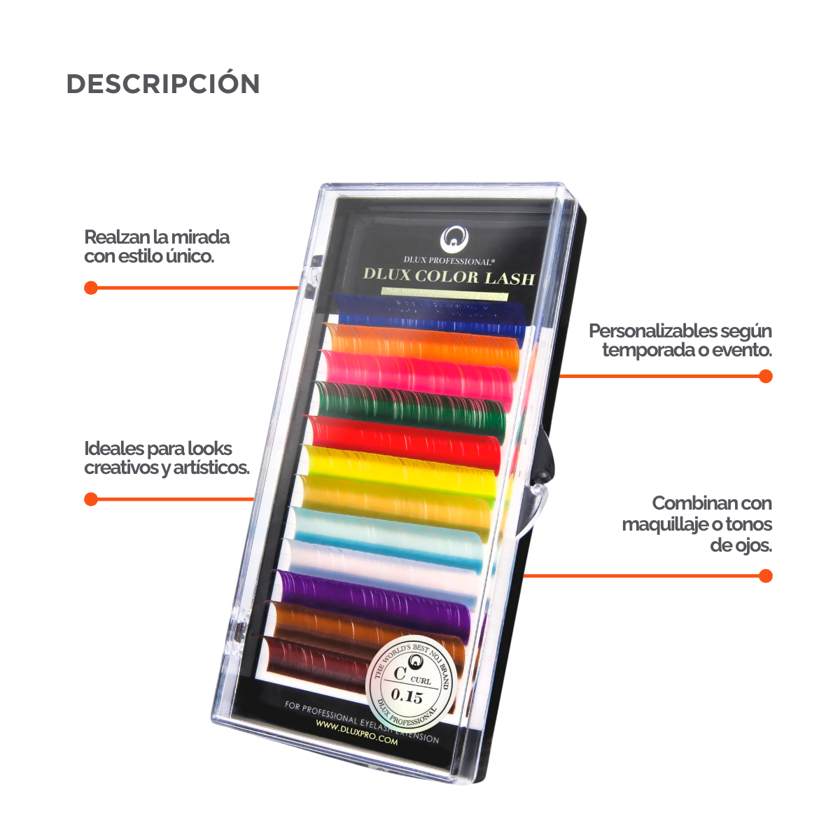 Extensión de Pestaña Colores Curva C