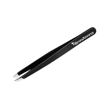 Pinzas Profesionales para Cejas BrowXenna® con punta biselada y afilado manual para depilación de precisión técnica
