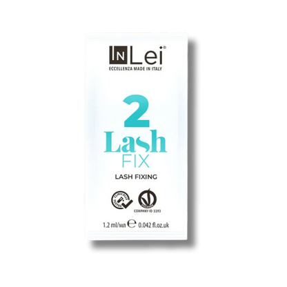 InLei Lash Fix 2 Paso 2 Lash Filler 25.9 en presentación profesional de 9 sachets de 1.2 ml, solución fijadora y neutralizante para procedimientos profesionales de lash lifting y laminación de pestañas, diseñada para lashistas, técnicos y estudios de belleza.