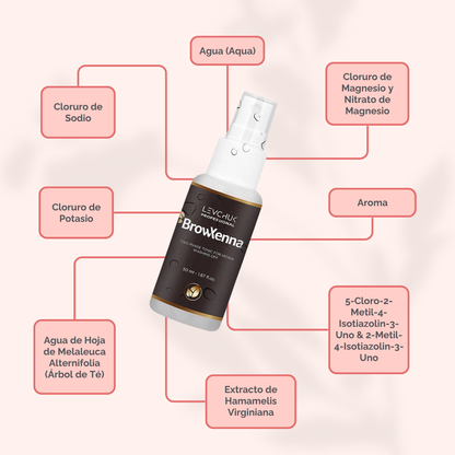 Two Phase Tonic BrowXenna 50 ml-solución bifásica profesional para eliminar henna y tintes de cejas de forma efectiva, suave e hidratante, ideal para preparaciones y correcciones en cabina.