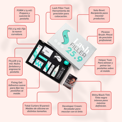 KIT LASH FILLER 25.9 | Set Completo para Laminación de Pestañas