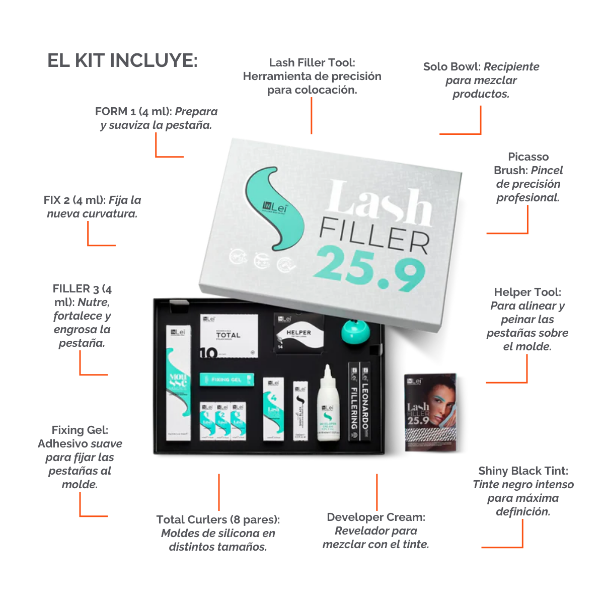 KIT LASH FILLER 25.9 | Set Completo para Laminación de Pestañas